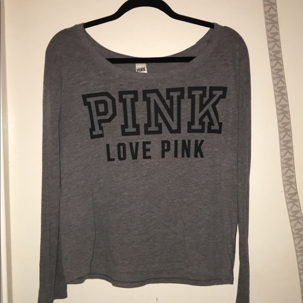 Grey PINK! Victoria’s secret long sleeve shirt - Picture 2 of 3
